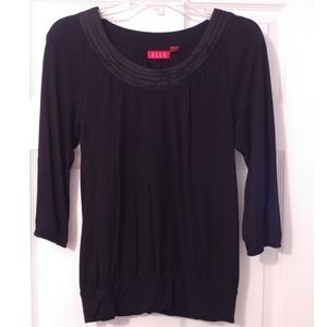 Flowy Black Long Sleeved Blouse ELLE size XS